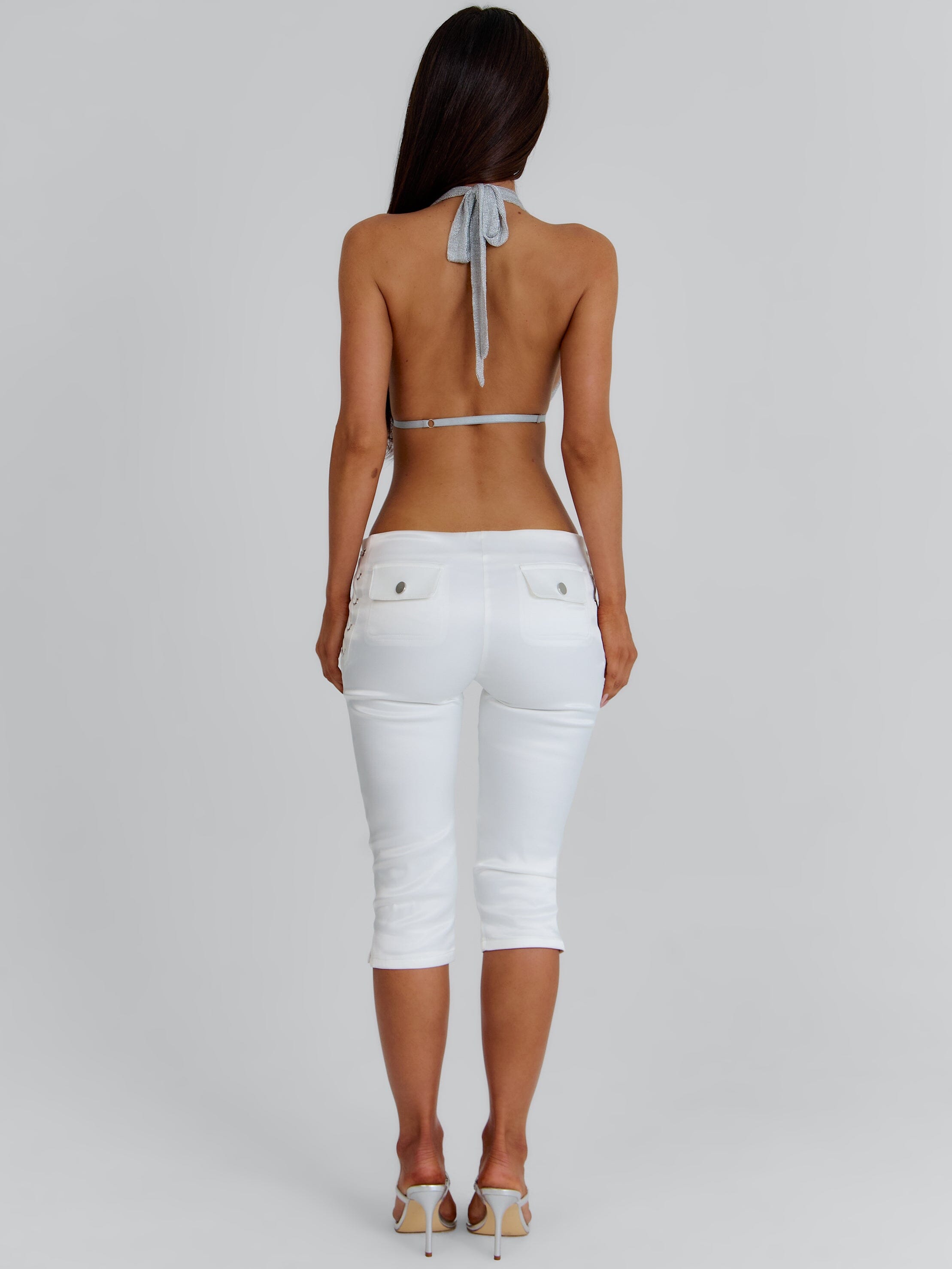 ANA CROP TOP SILVER