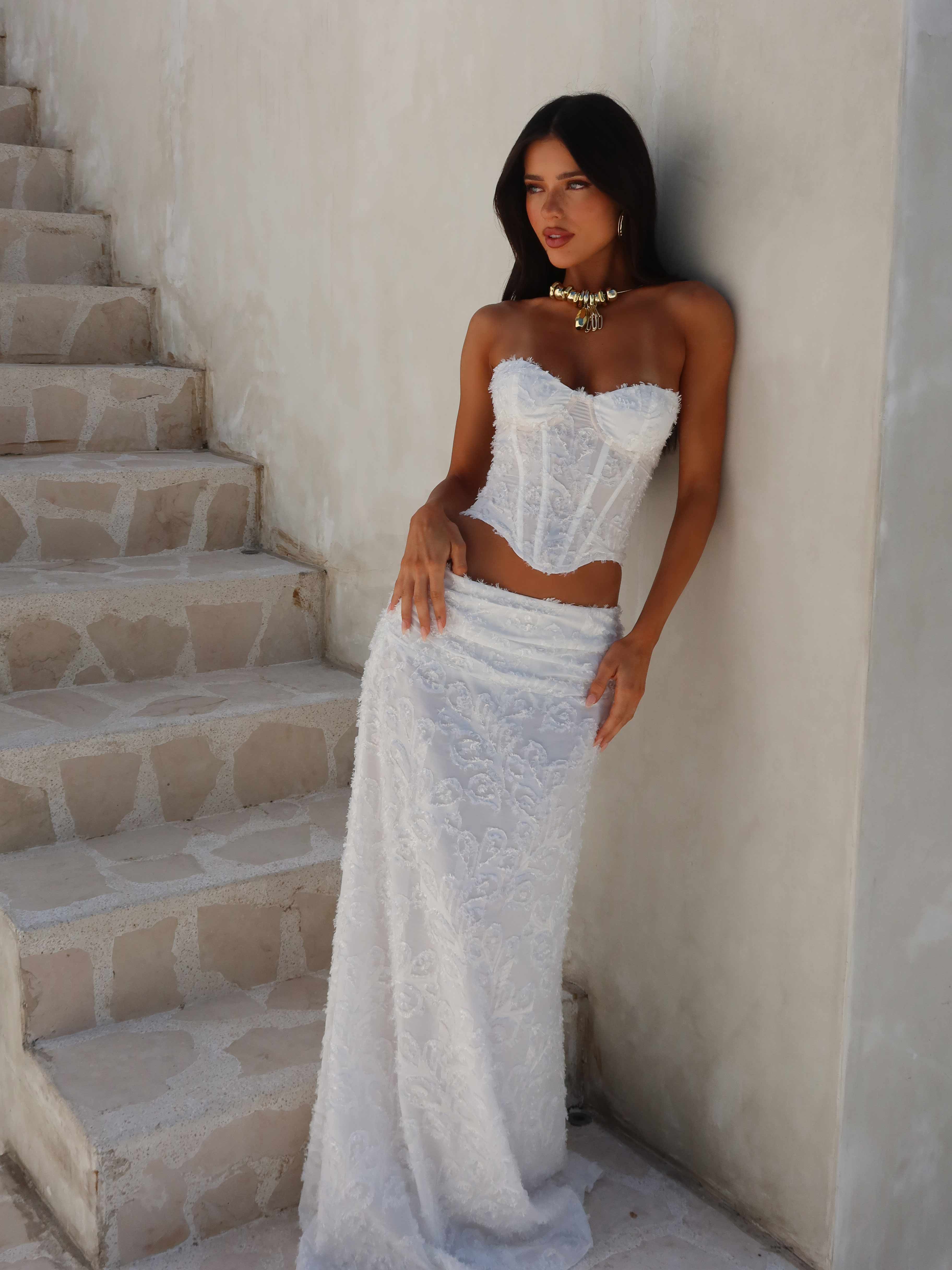 CATHERINE CORSET TOP IVORY