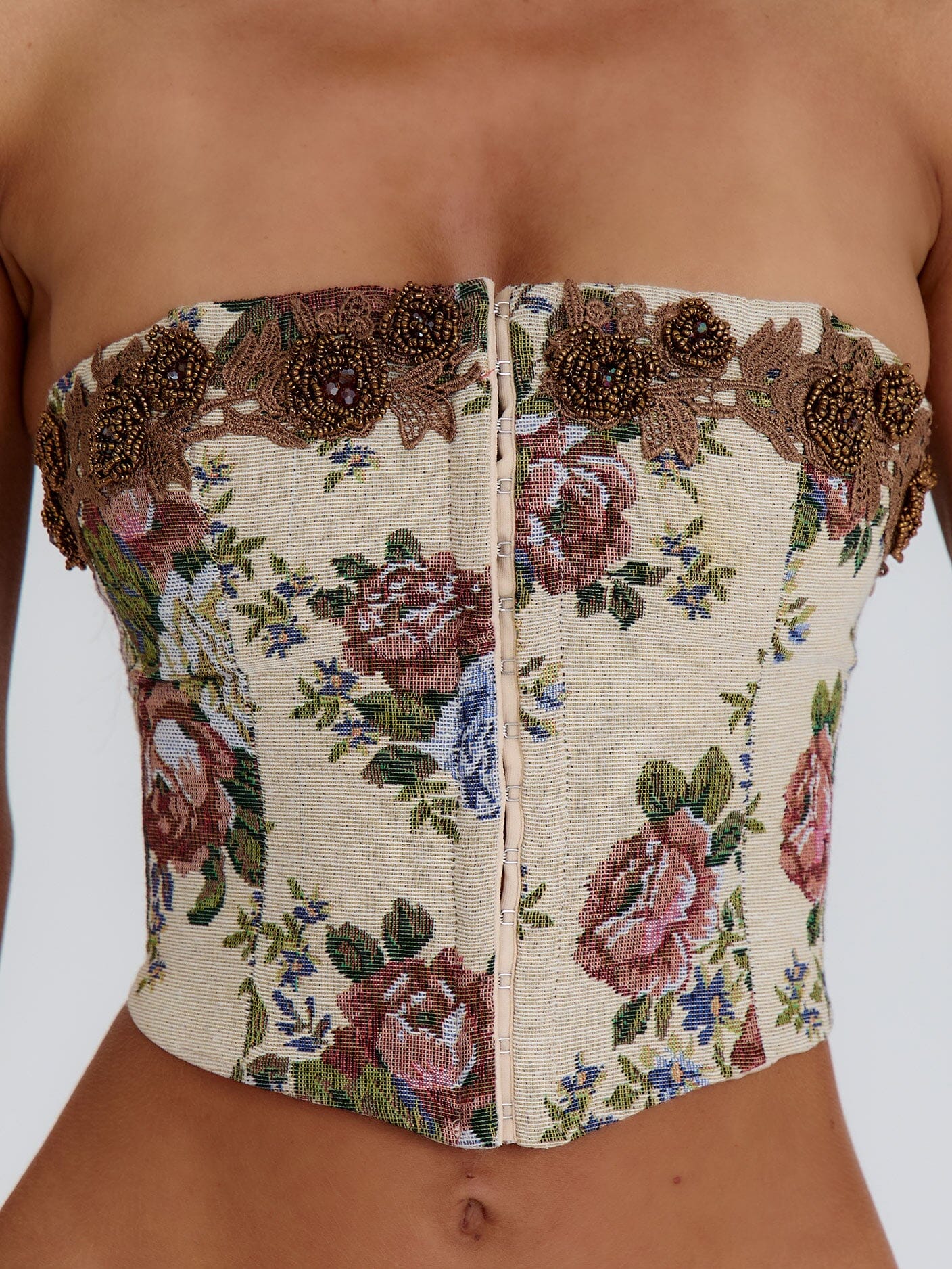 DEIRDRE CORSET TOP BEIGE