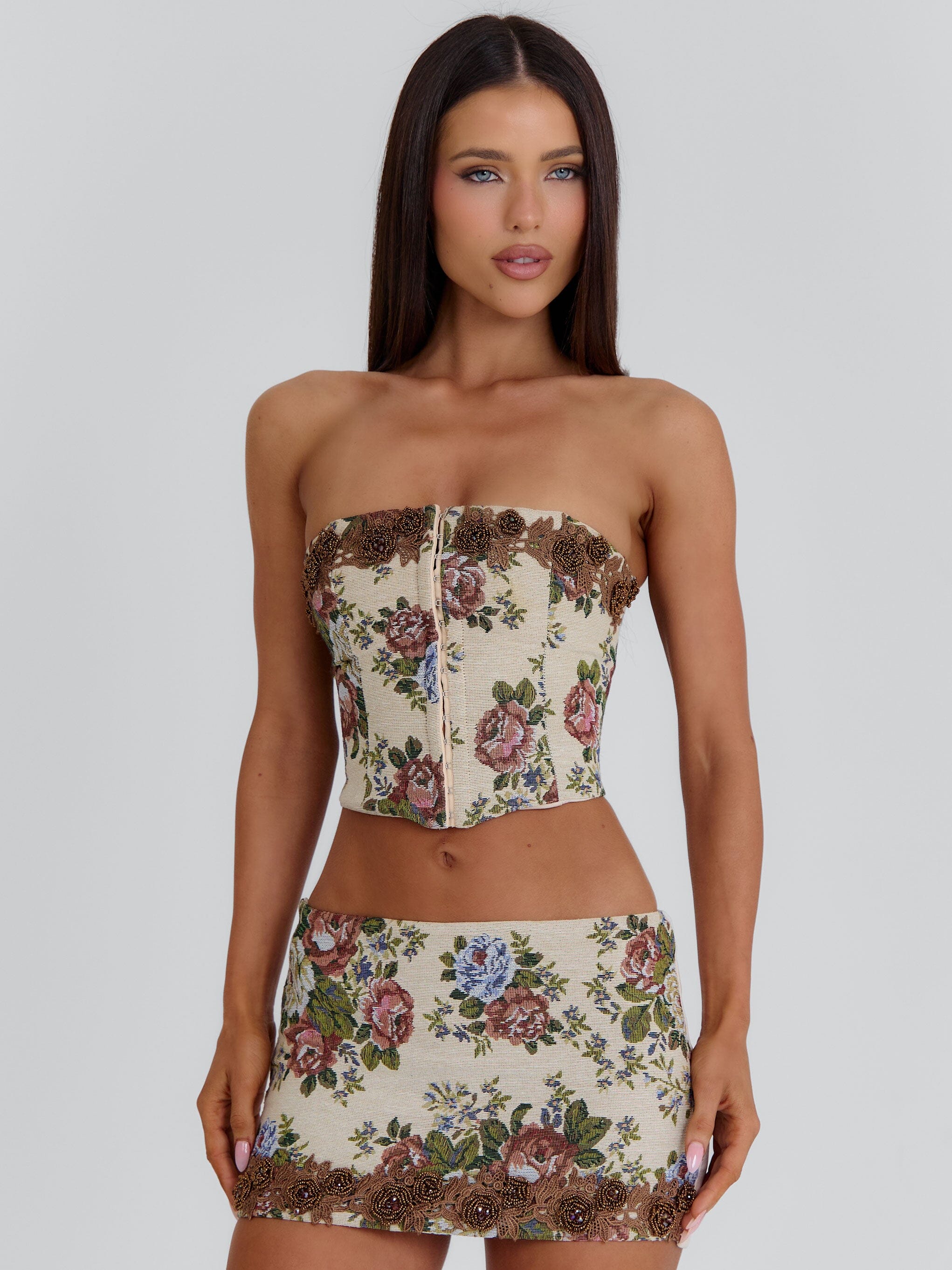 DEIRDRE CORSET TOP BEIGE